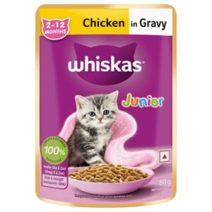 Whiskas Junior Chicken in Gravy Wet Cat Food 80g